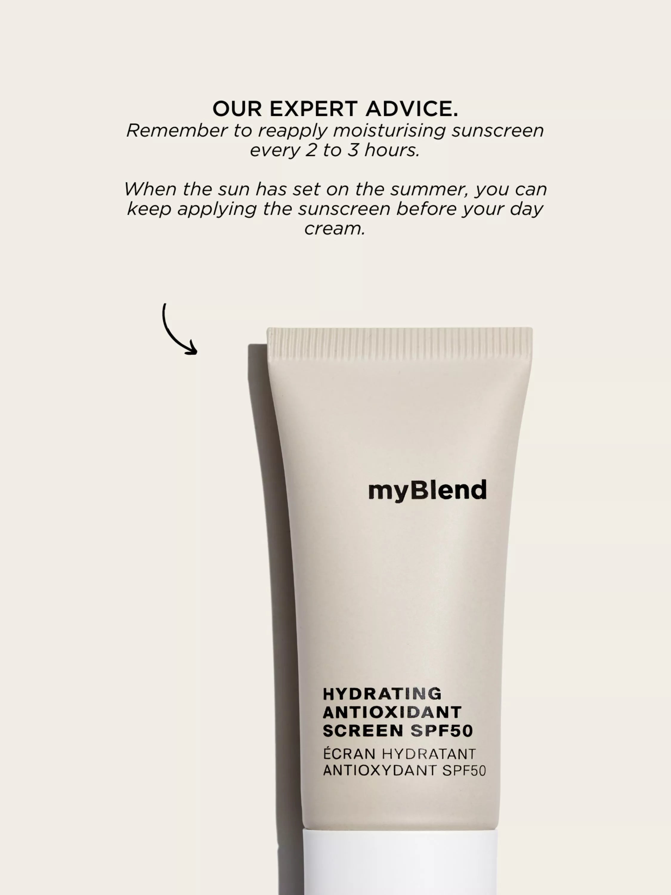 myBlend Hydrating Antioxidant Screen SPF 50 30ml - British product
