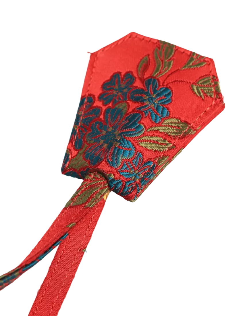 Marques Almeida red floral jacquard crossbody bag, UK version
