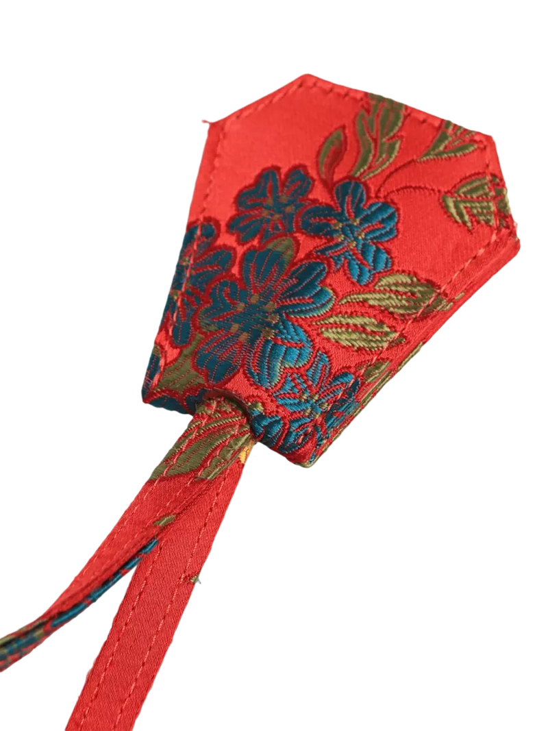 Marques Almeida red floral jacquard crossbody bag, UK version