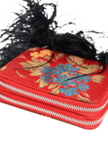Marques Almeida red floral jacquard crossbody bag, UK version
