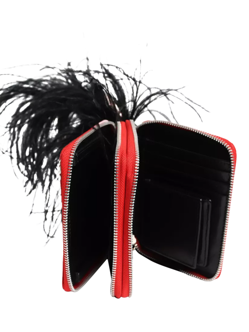 Marques Almeida red floral jacquard crossbody bag, UK version