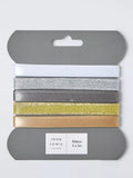 John Lewis metallic gift ribbons pack of 5 (British brand)