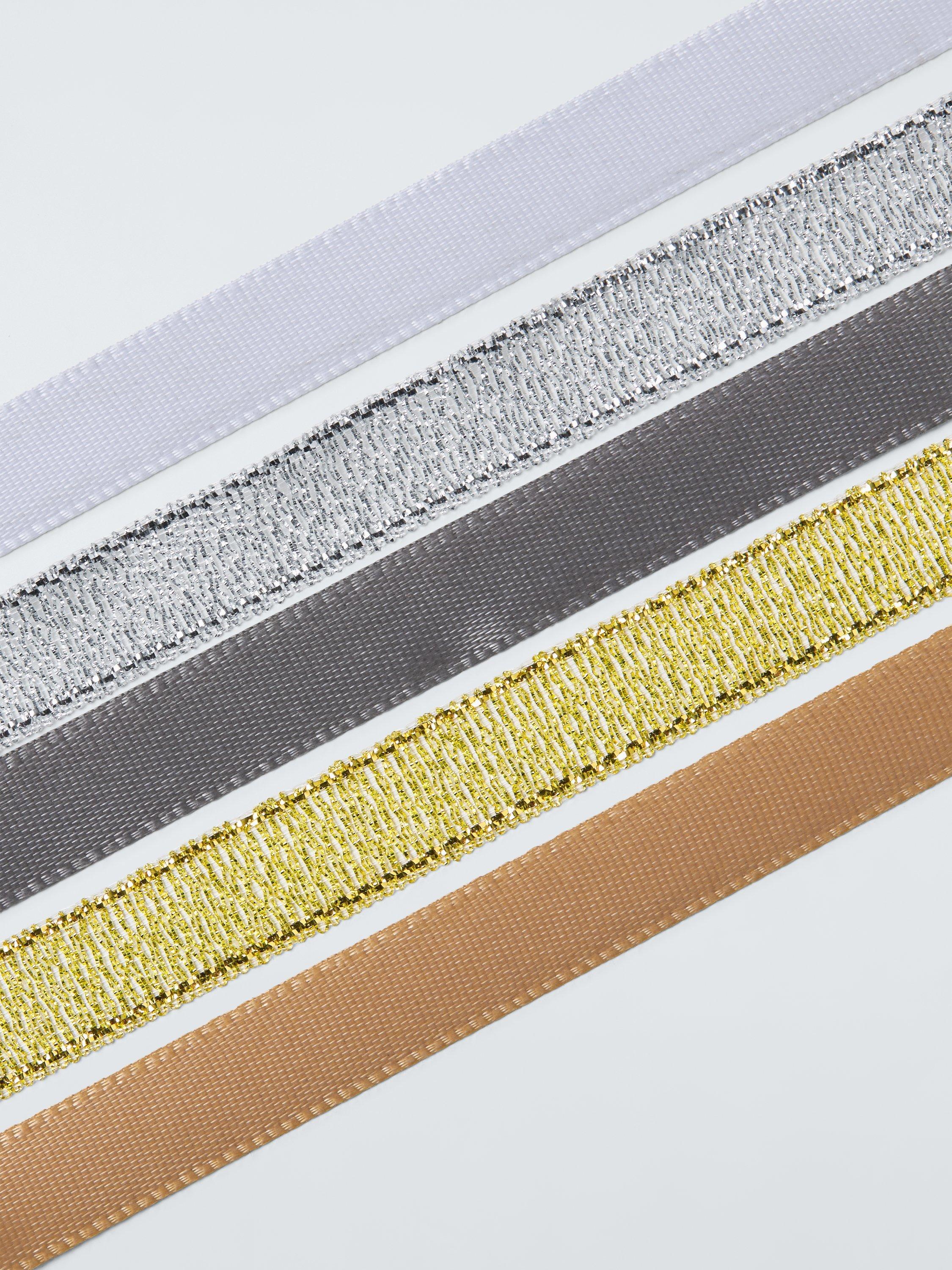 John Lewis metallic gift ribbons pack of 5 (British brand)