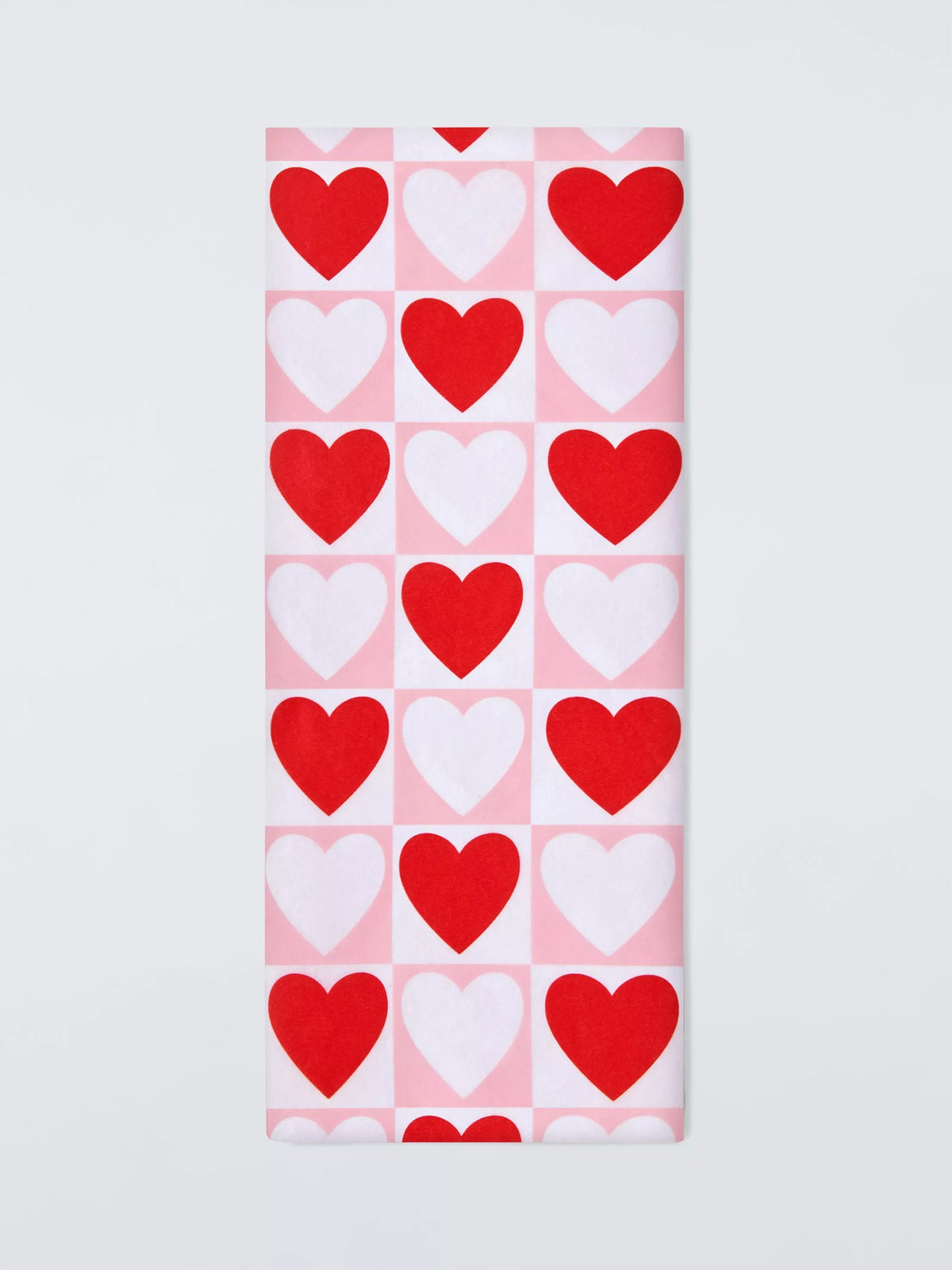 John Lewis hearts tissue paper pink red, UK version