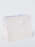John Lewis Foil Hearts Gift Bag, White