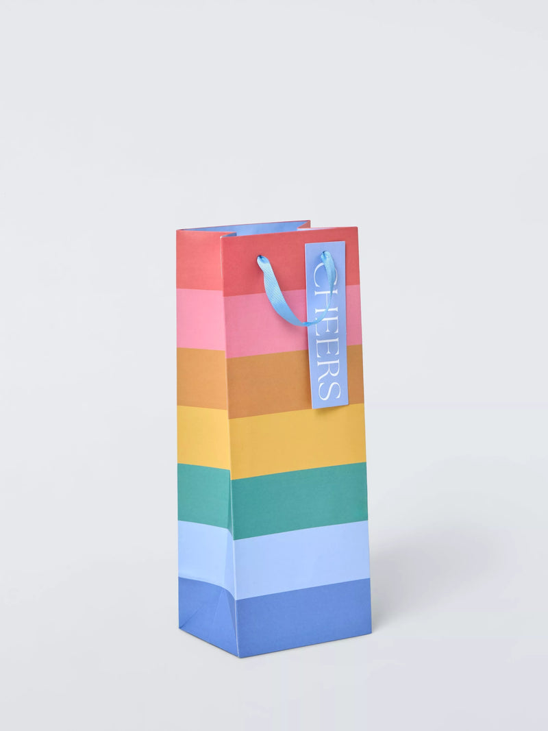 John Lewis Rainbow Stripe Gift Bag, Multi