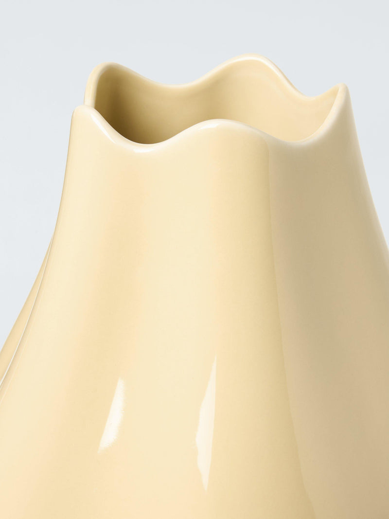 John Lewis ceramic vase butter yellow 20x27cm UK version