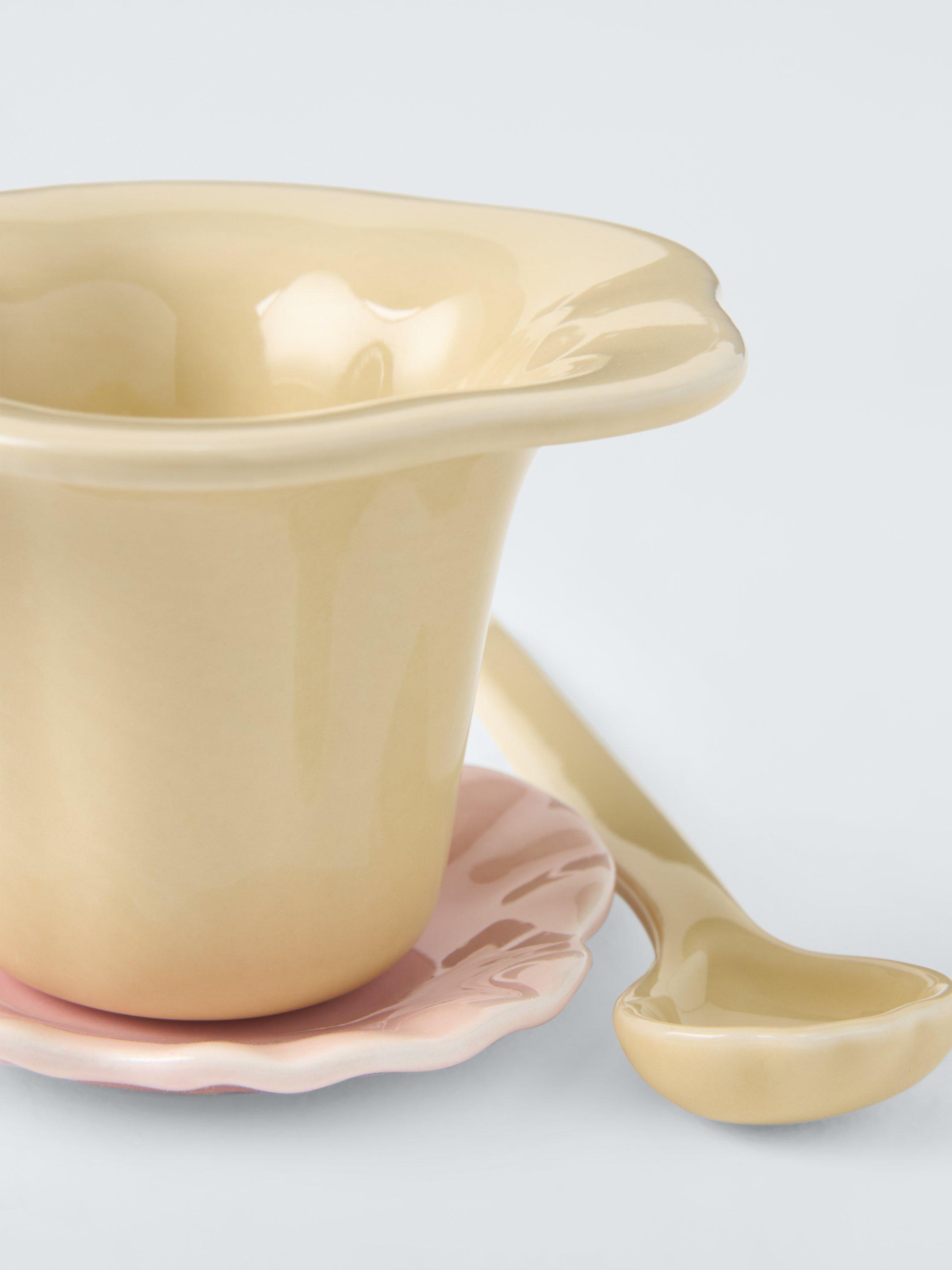 John Lewis stoneware floral infuser yellow pink (British brand)