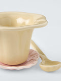 John Lewis stoneware floral infuser yellow pink (British brand)