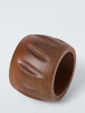 John Lewis rustic napkin rings set of 4 mango wood (British brand)
