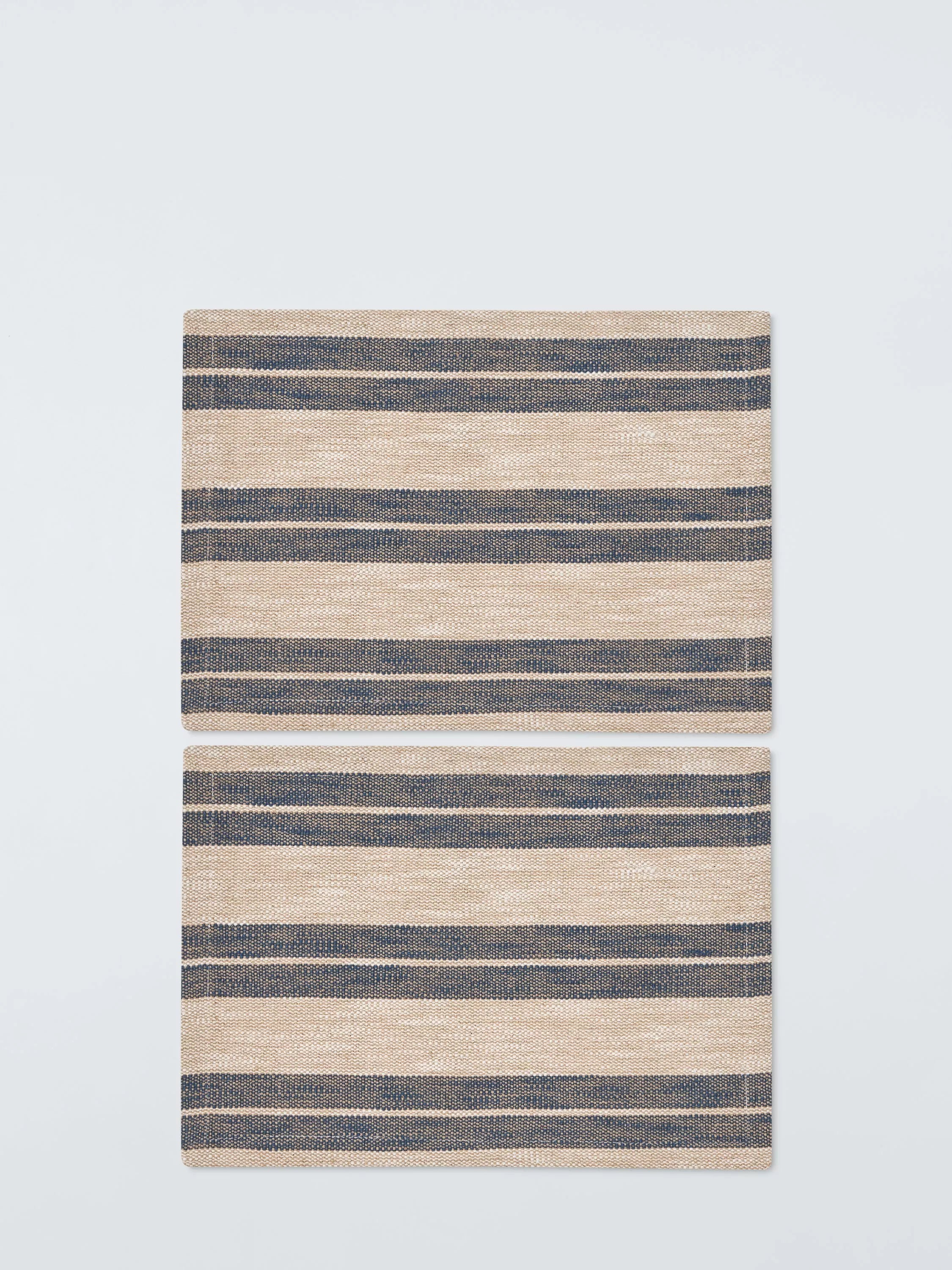 John Lewis coastal stripe cotton placemats set of 2 35x35cm - British product