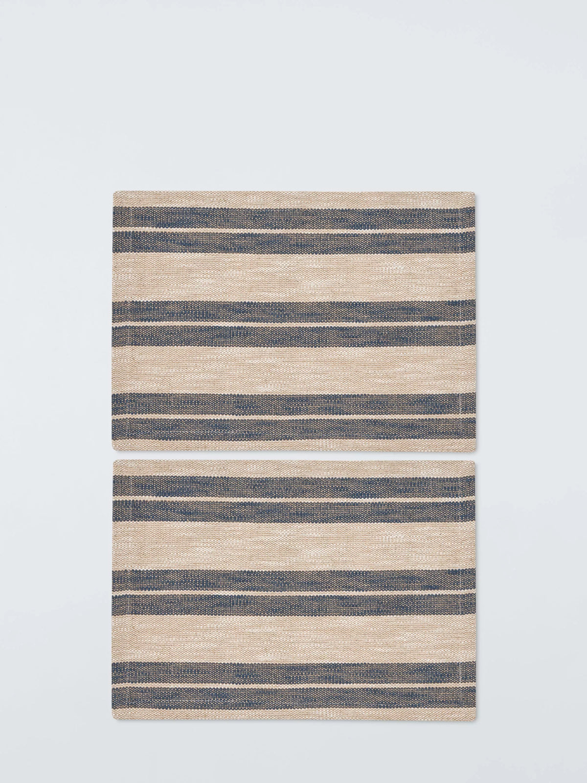 John Lewis coastal stripe cotton placemats set of 2 35x35cm - British product