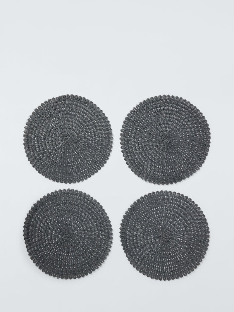 John Lewis round braided scallop edge placemats set of 4 - British product