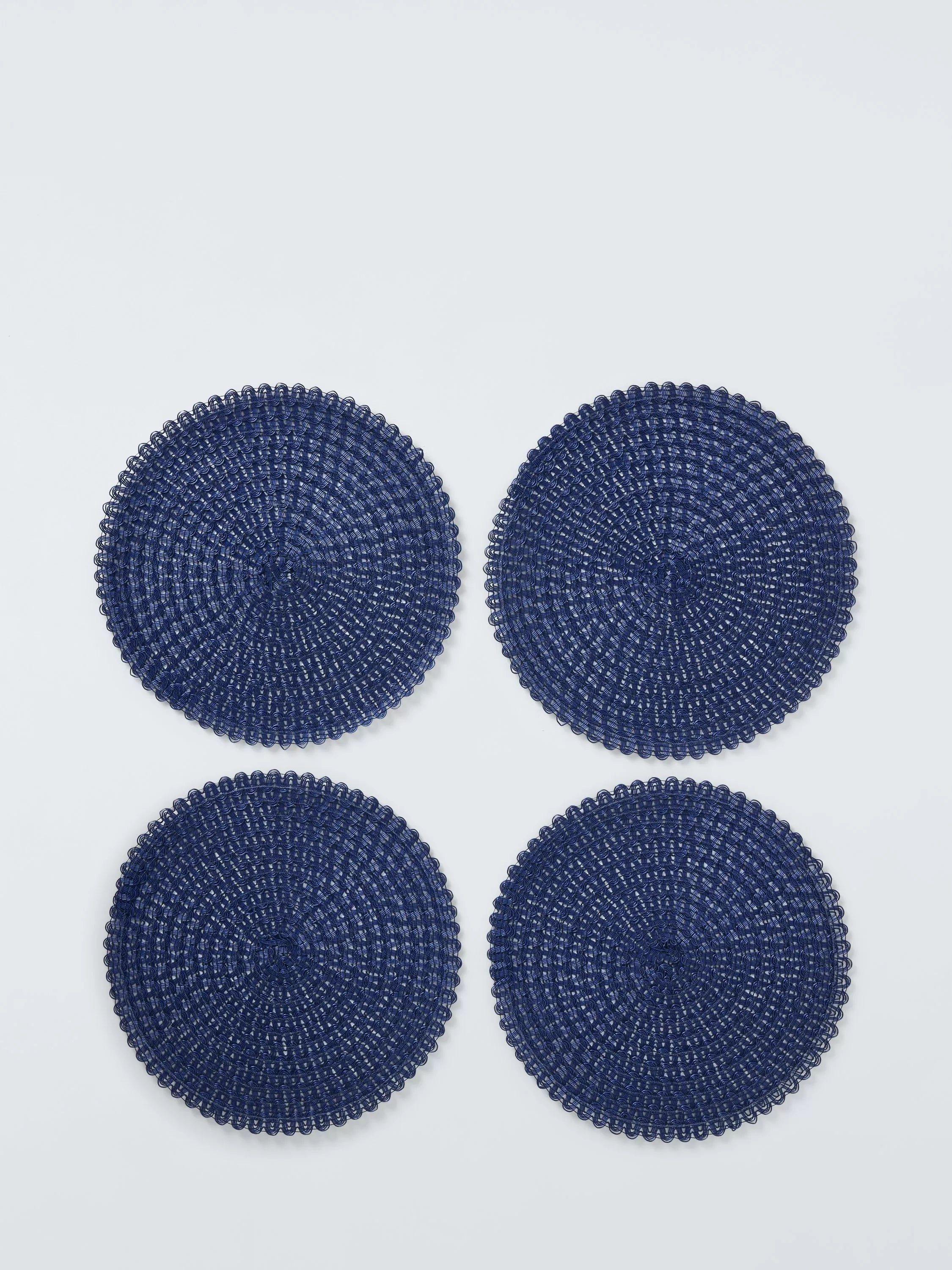 John Lewis Round Braided Scallop Edge Placemats Set of 4