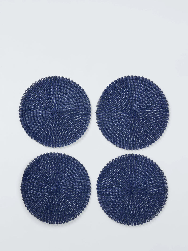 John Lewis Round Braided Scallop Edge Placemats Set of 4