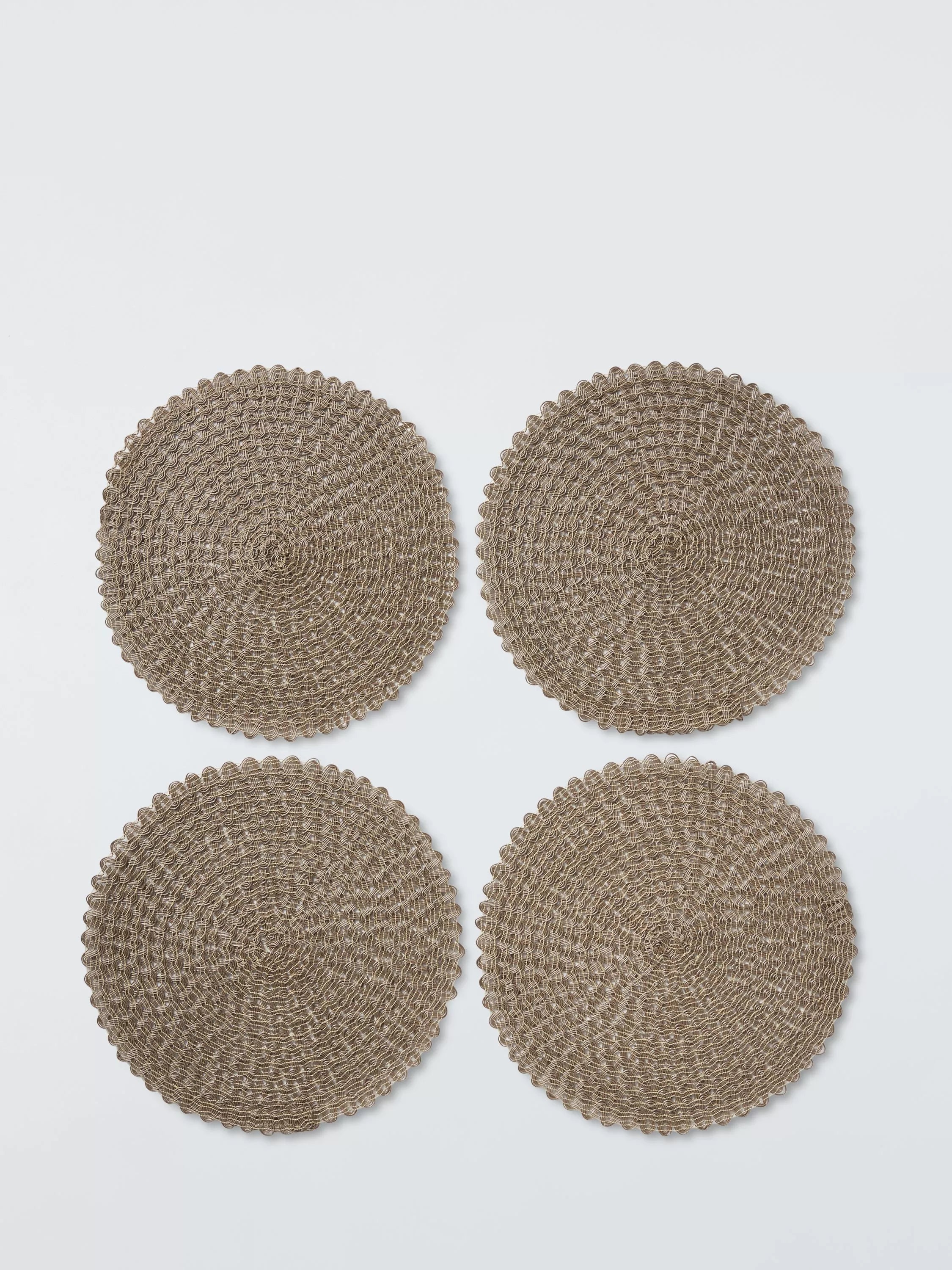 John Lewis round braided scallop edge placemats set of 4 - British product
