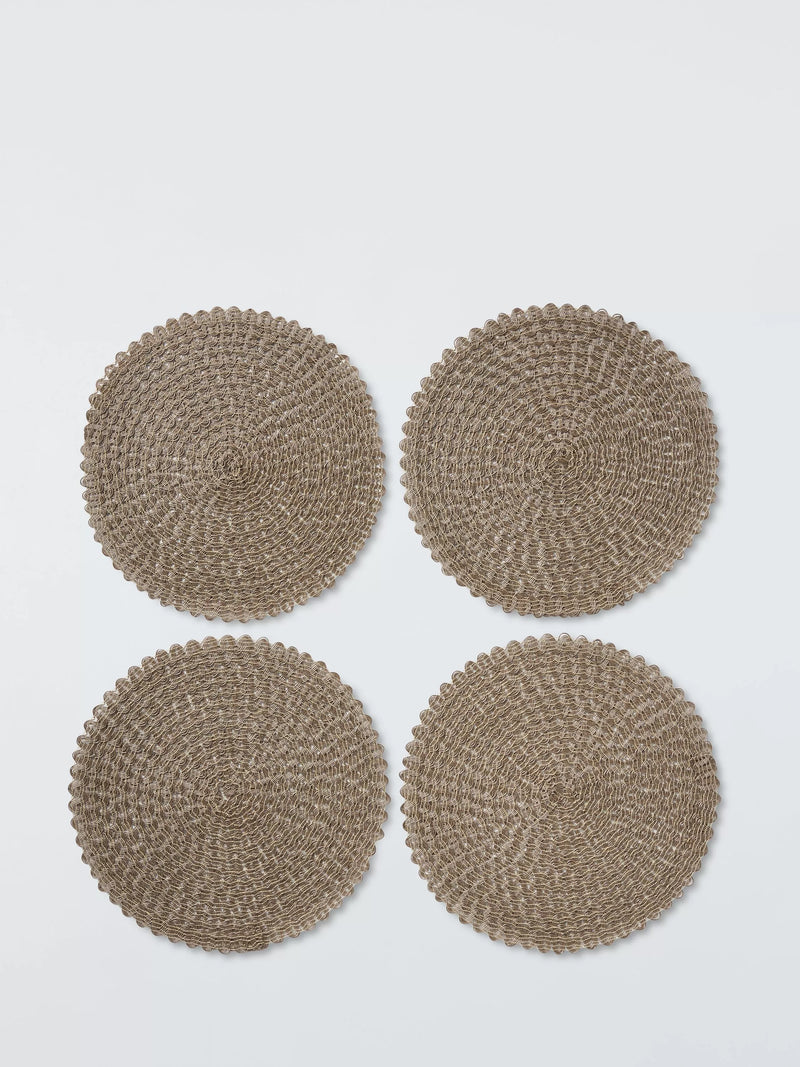 John Lewis round braided scallop edge placemats set of 4 - British product