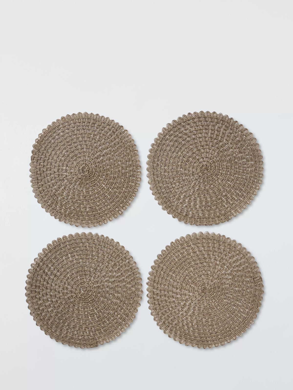 John Lewis round braided scallop edge placemats set of 4 - British product
