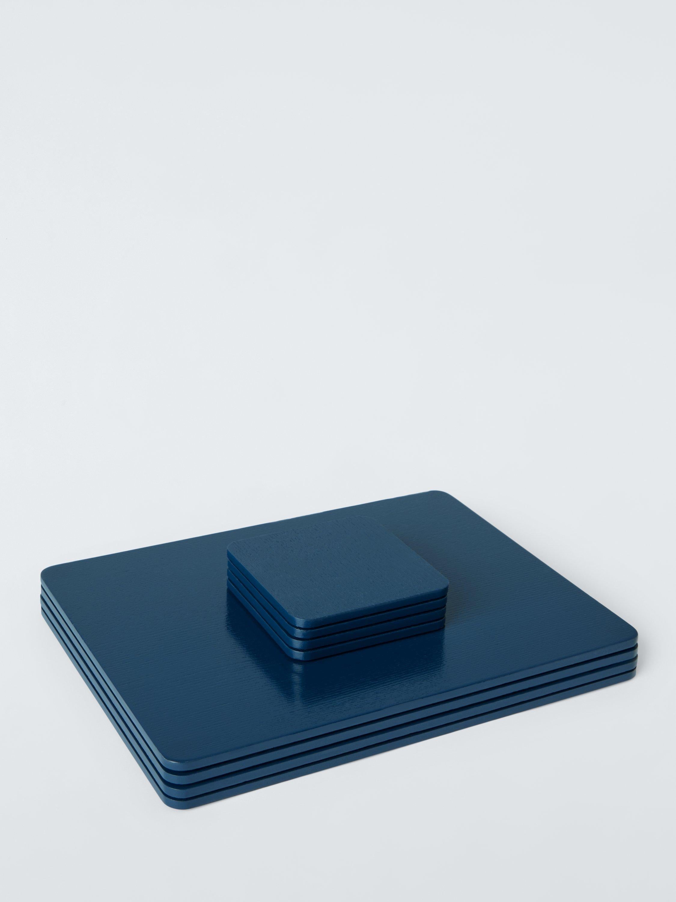 John Lewis placemat and coaster set in navy blue, UK version