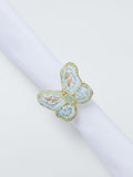 John Lewis butterfly napkin rings set of 2 blue pink, imported from the UK