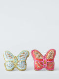 John Lewis butterfly napkin rings set of 2 blue pink, imported from the UK