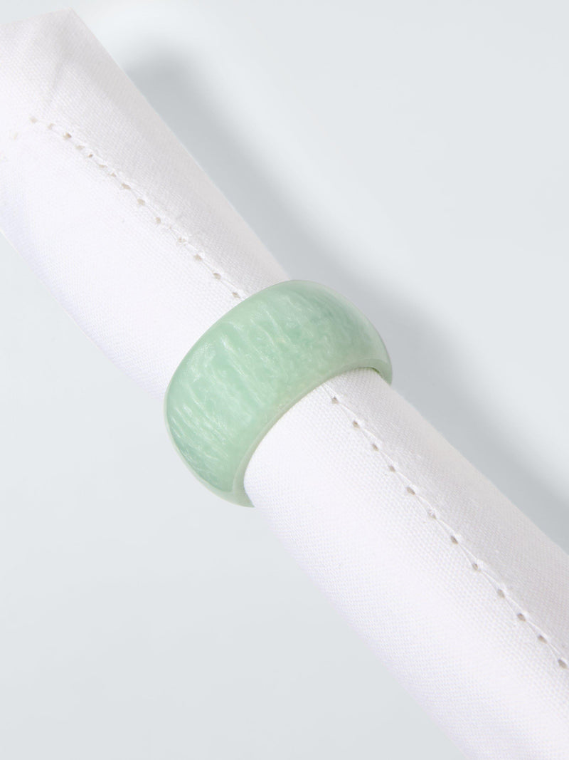 John Lewis resin napkin rings set of 4 green, UK version