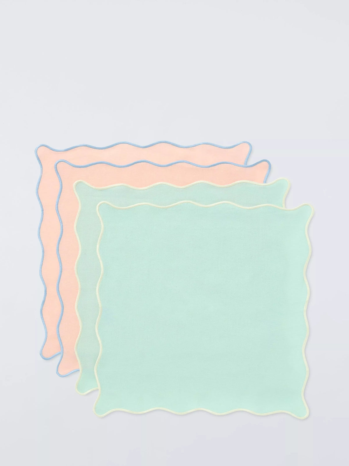 John Lewis scalloped cotton napkins set of 4, imported from the UK