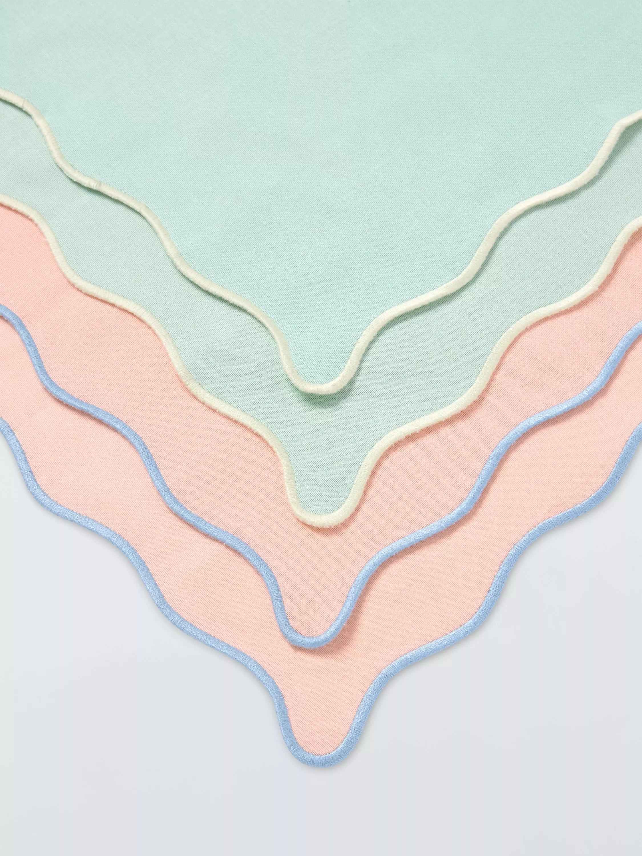 John Lewis scalloped cotton napkins set of 4, imported from the UK