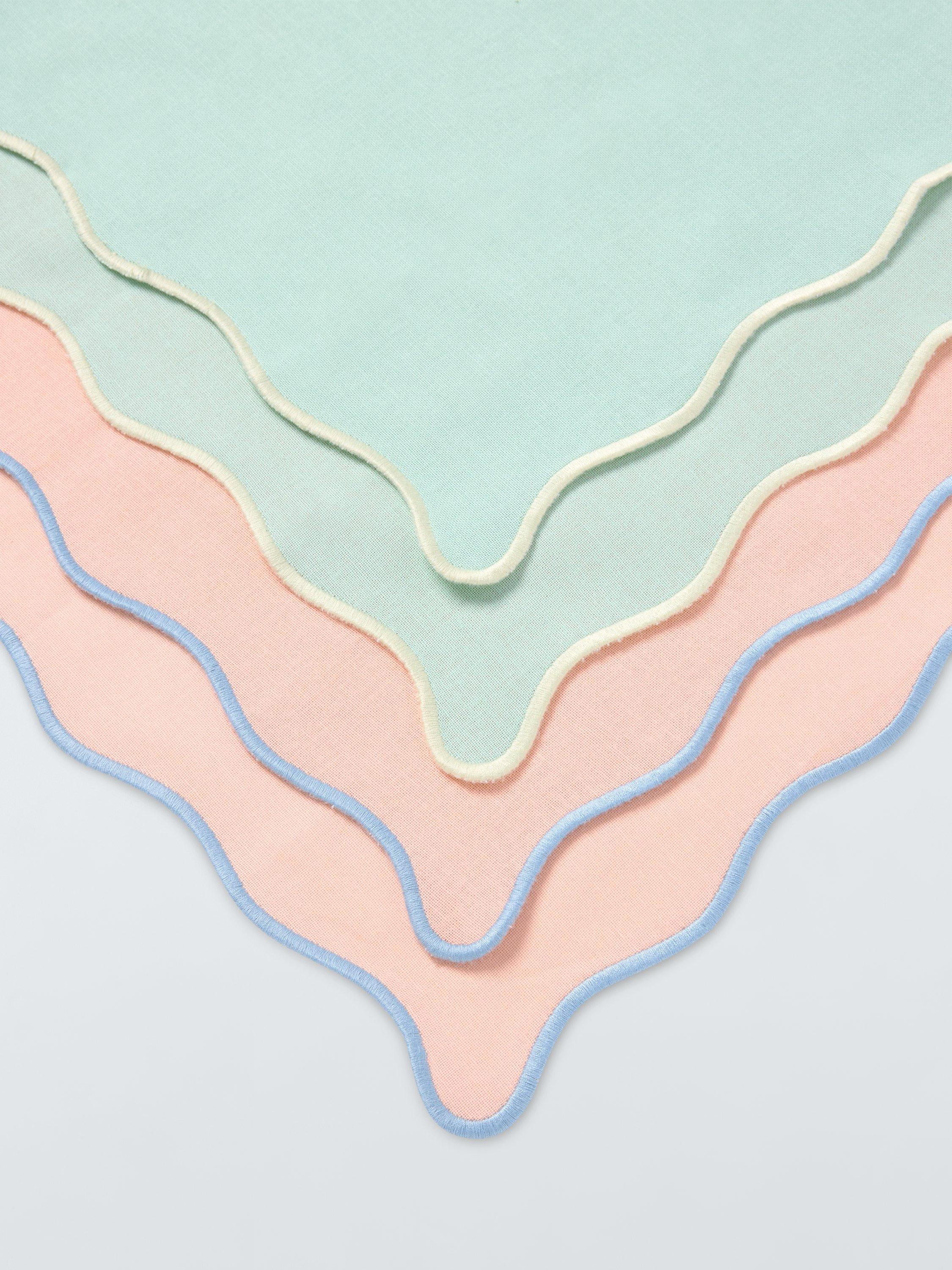 John Lewis scalloped cotton napkins set of 4, imported from the UK