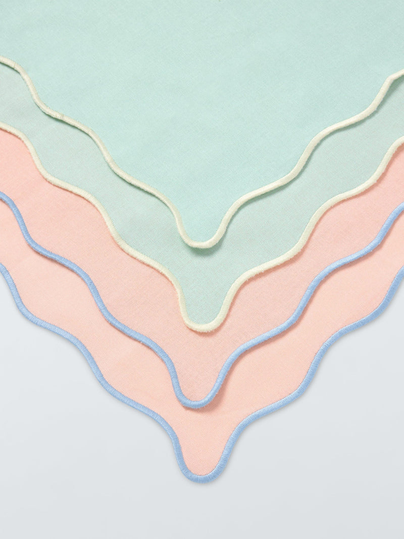 John Lewis scalloped cotton napkins set of 4, imported from the UK