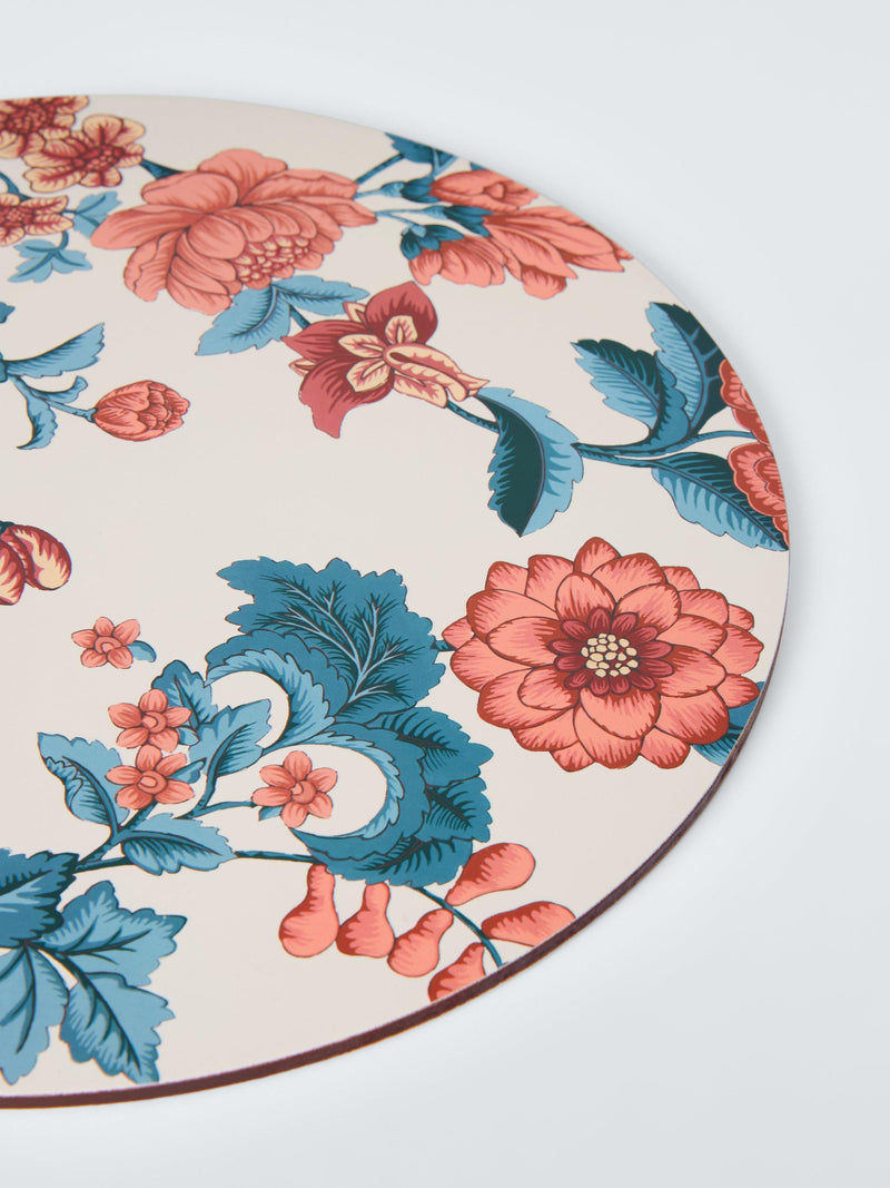 John Lewis Sanderson round cork-backed floral placemat, imported from the UK