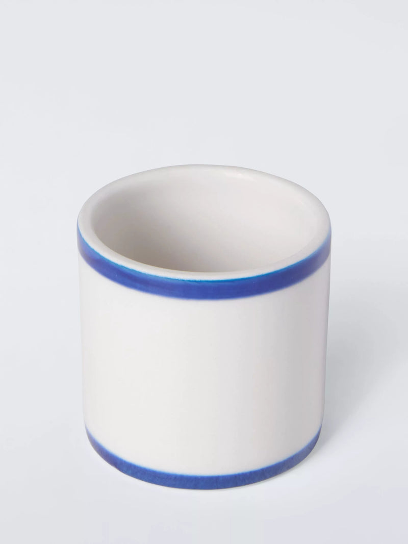 John Lewis ceramic napkin ring set of 4 white blue (British brand)