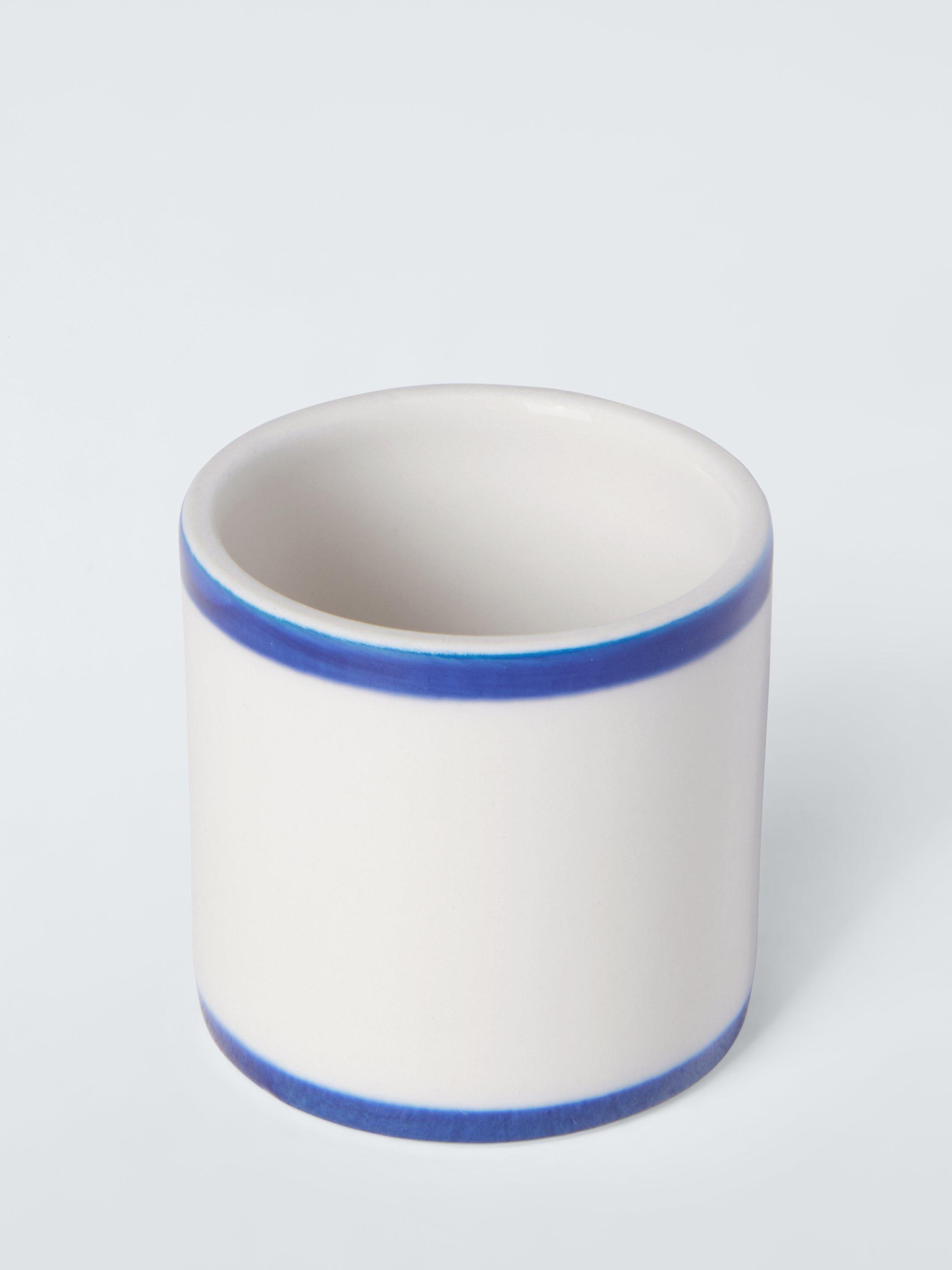 John Lewis ceramic napkin ring set of 4 white blue (British brand)