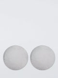John Lewis Hammered Stainless Steel Round Placemats, Set of 2, Silver