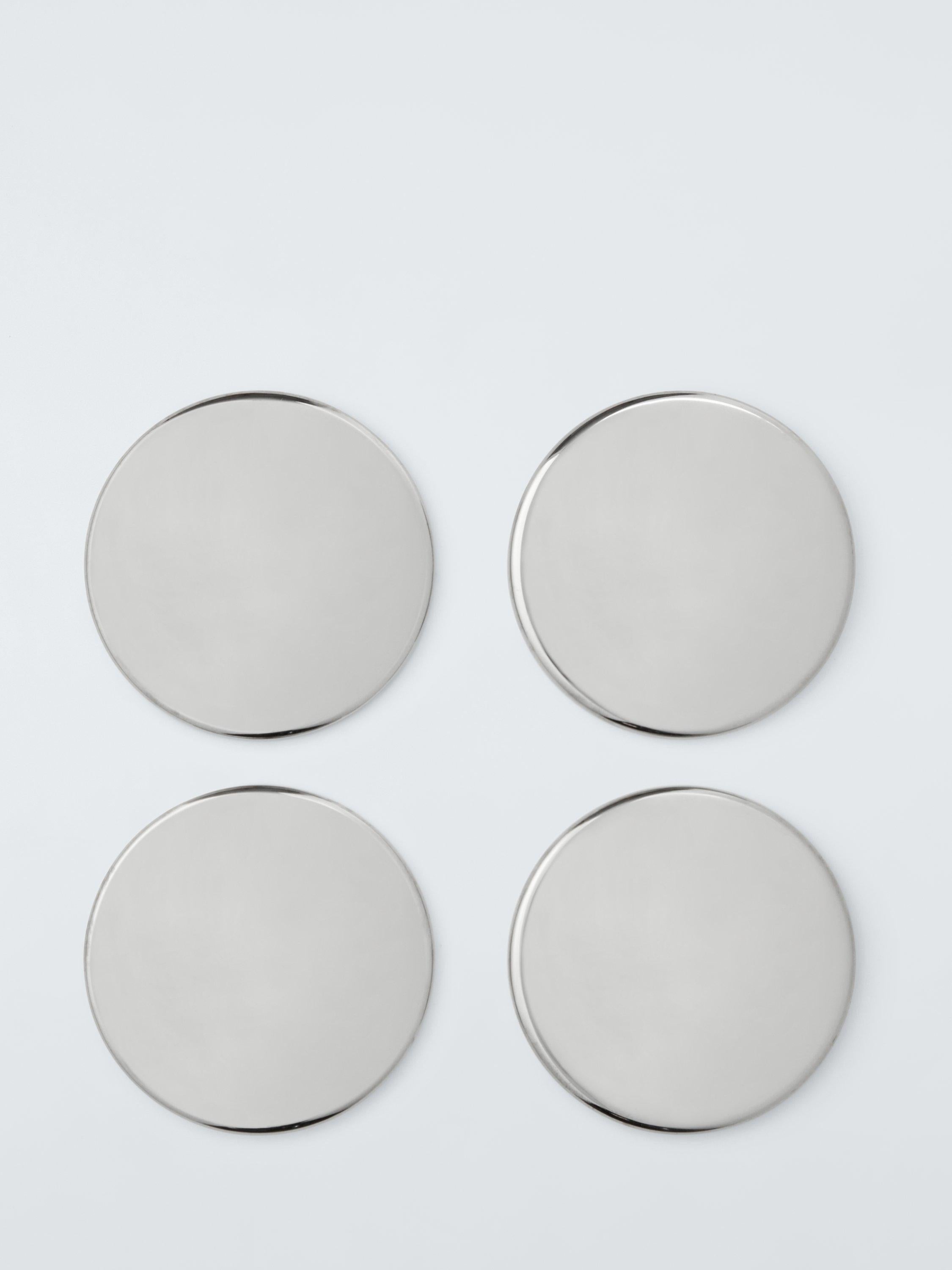 John Lewis stainless steel coasters with marble holder, UK version