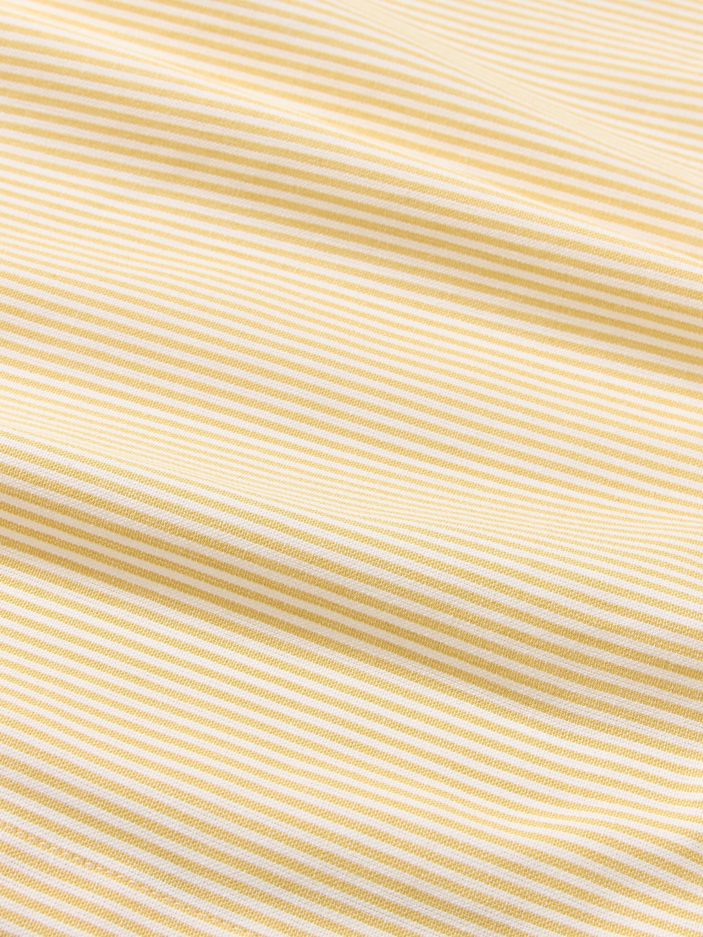John Lewis ticking stripe cotton tablecloth 180x140cm pollen yellow (British brand)