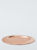 John Lewis hammered stainless steel charger plate 34cm metallic copper - British product