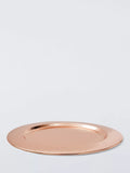 John Lewis hammered stainless steel charger plate 34cm metallic copper - British product