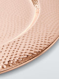 John Lewis hammered stainless steel charger plate 34cm metallic copper - British product