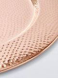 John Lewis hammered stainless steel charger plate 34cm metallic copper - British product