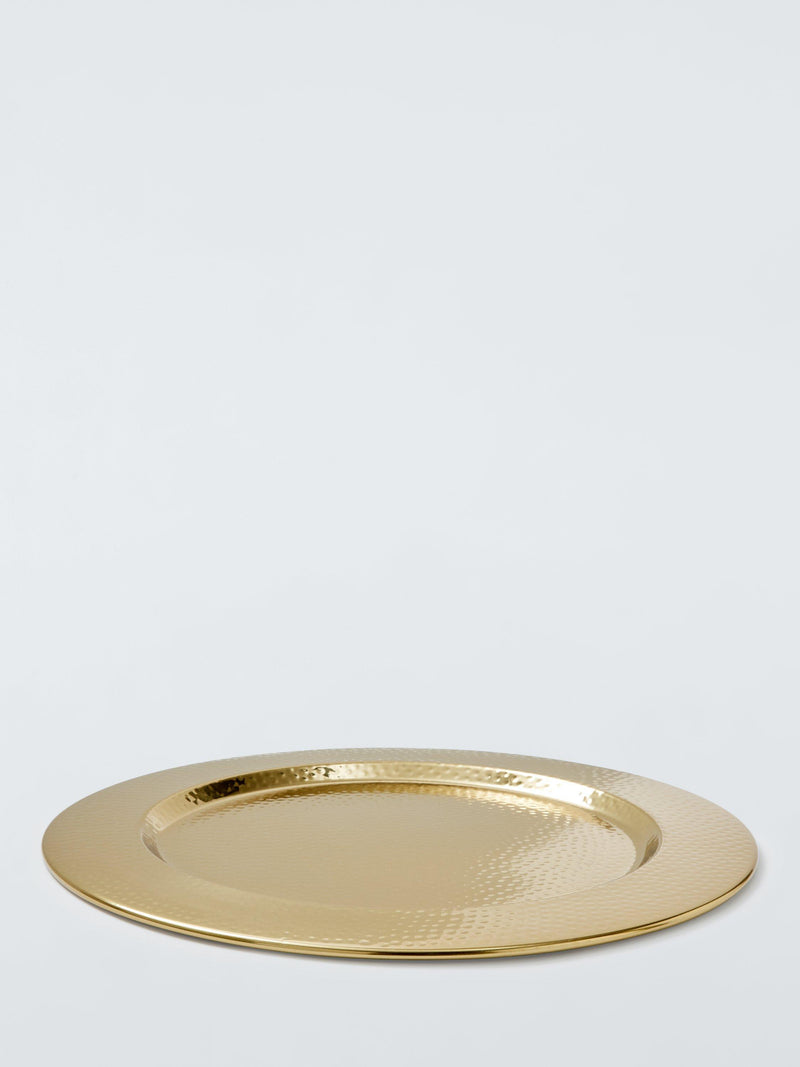 John Lewis hammered charger plate gold 34cm - British product