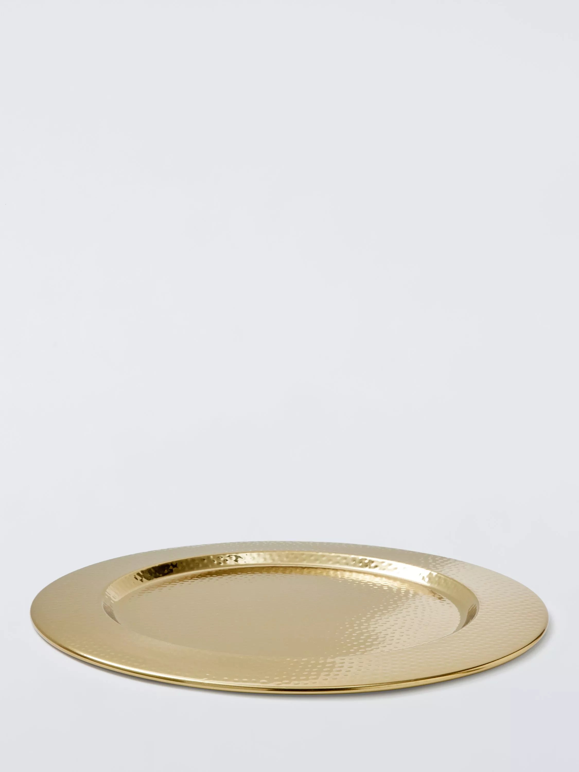 John Lewis hammered charger plate gold 34cm - British product