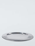 John Lewis hammered stainless steel charger plate 34cm - British product