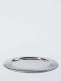 John Lewis hammered stainless steel charger plate 34cm - British product
