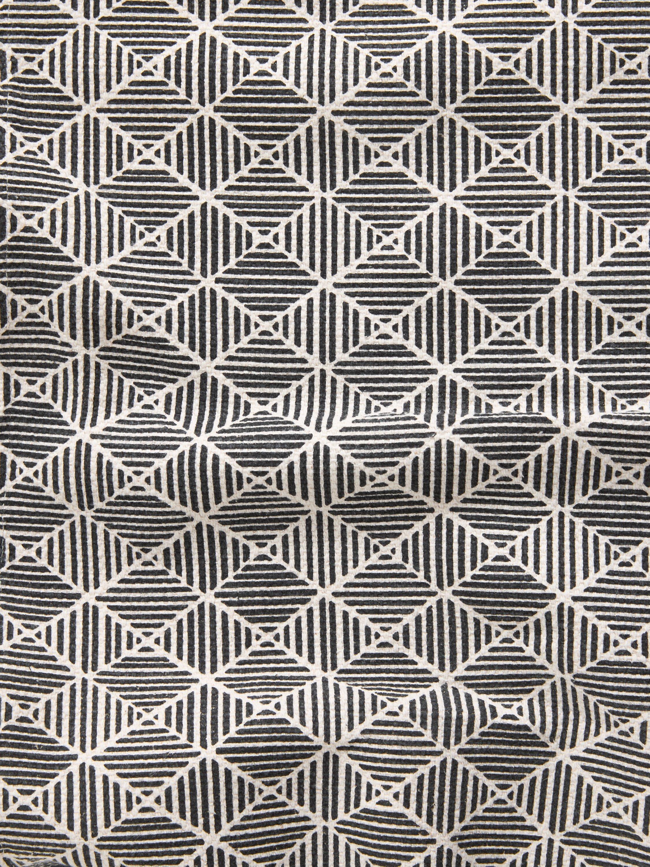 John Lewis geometric cotton table runner black white 250cm (British brand)
