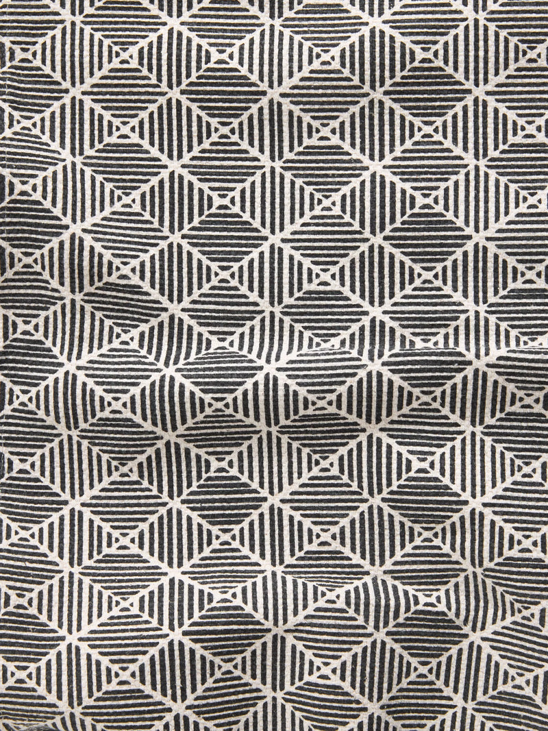 John Lewis geometric cotton table runner black white 250cm (British brand)