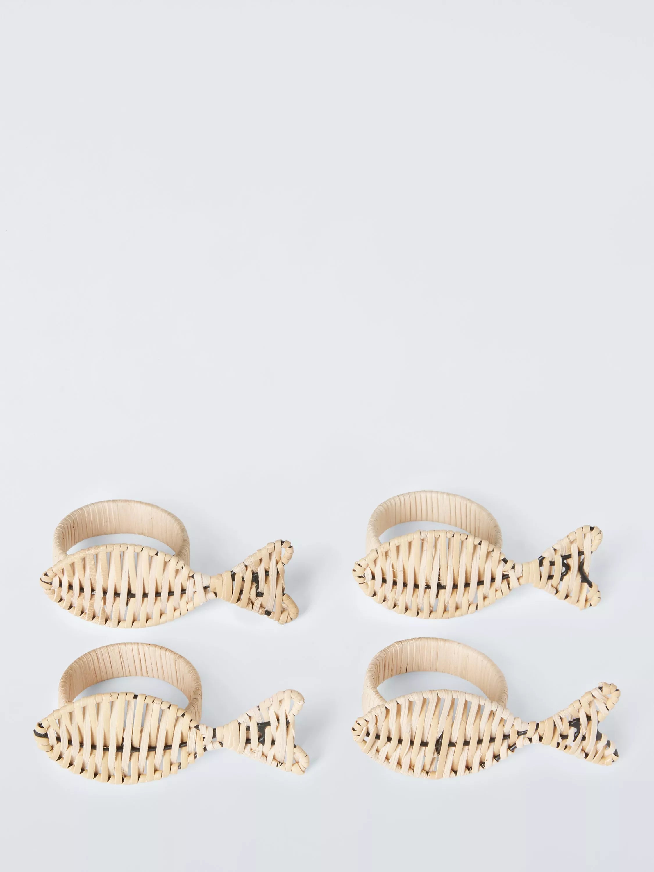 John Lewis natural rattan napkin rings, imported from the UK