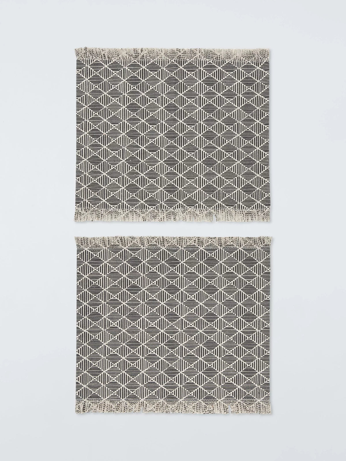 John Lewis cotton placemats set of 2 black white (British brand)