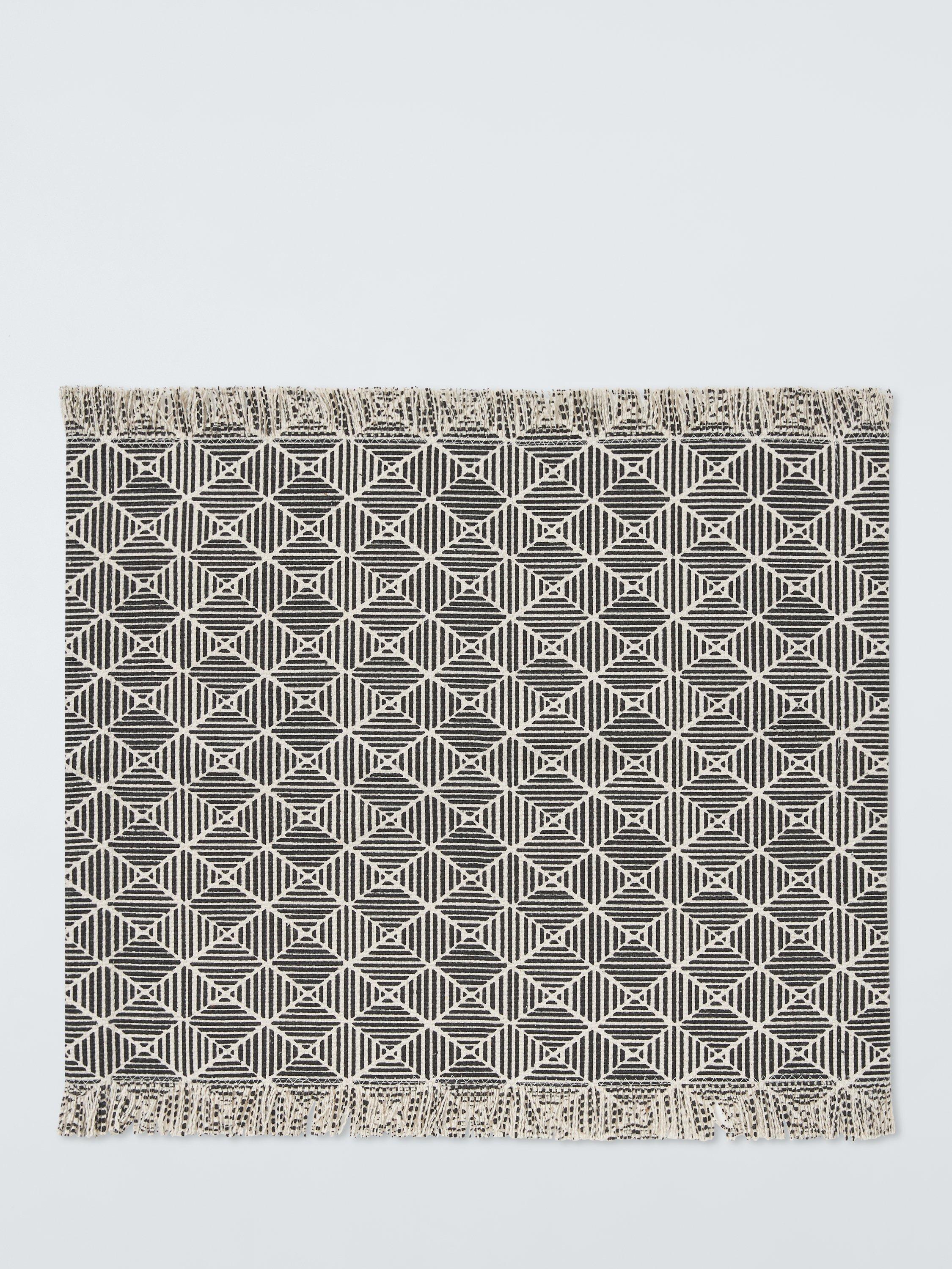 John Lewis cotton placemats set of 2 black white (British brand)