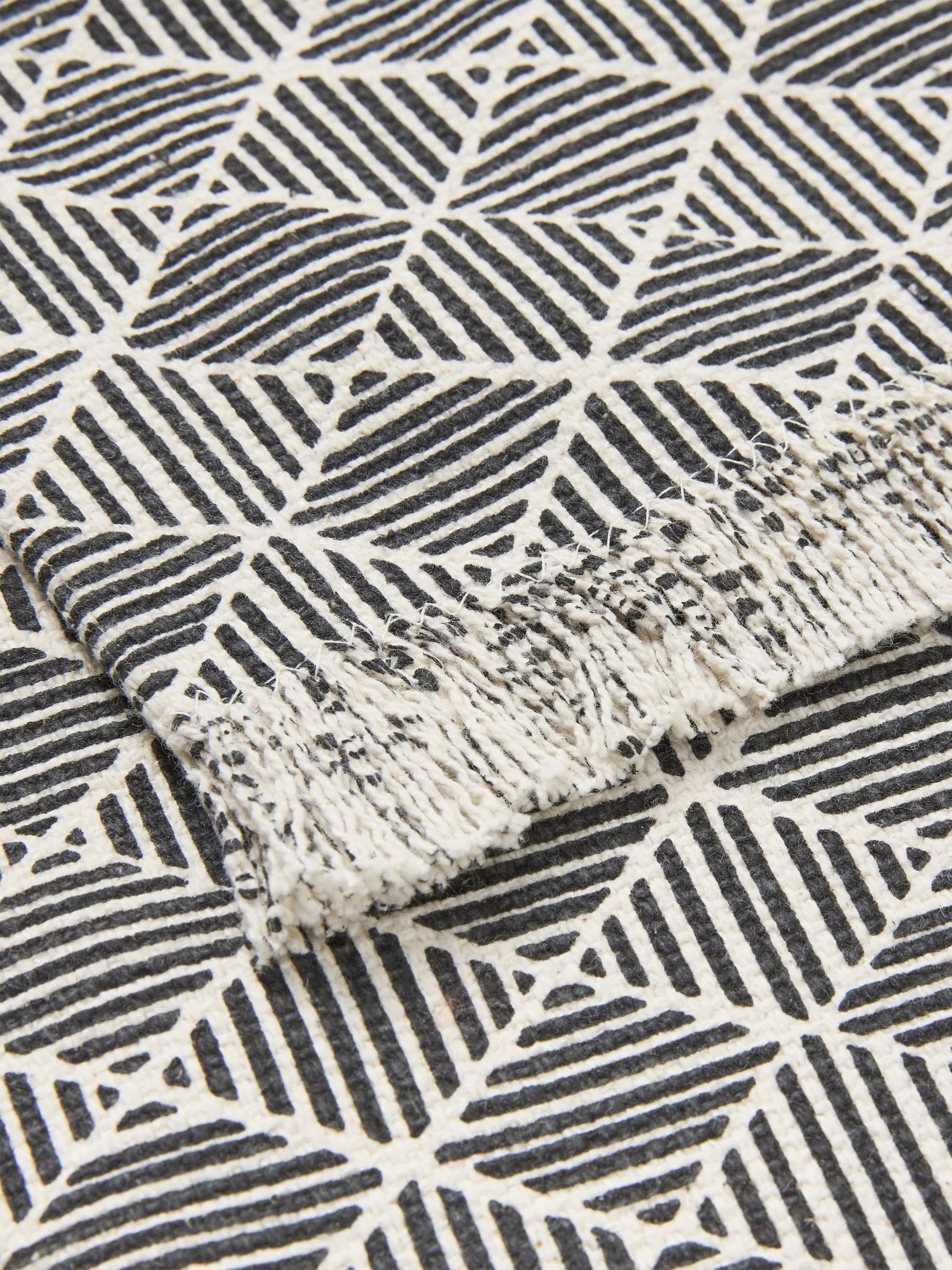 John Lewis cotton placemats set of 2 black white (British brand)